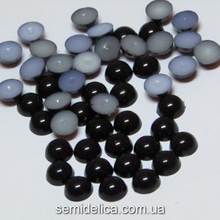 Полубусина 8мм, черный