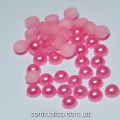 Полубусина 8мм, розовая яркий