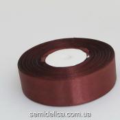 Лента атласная 2,5 см, шоколадный