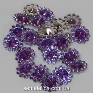 Серединка цветочек 11мм, лиловый