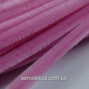 Проволока синельная пушистая розовая