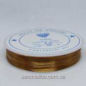 Проволока в катушке 0,37 мм, 50 м, коричневый светлый