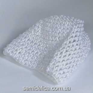 Шапочка сетчатая детская, белый
