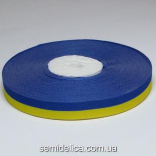 Лента репсовая 1,2 см, флаг Украины