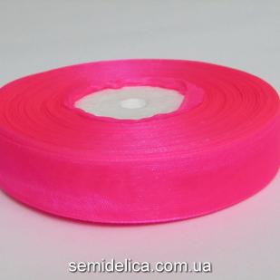 Лента органза 2,0 см, розовый яркий