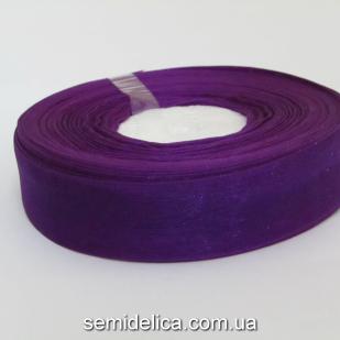 Лента органза 2,0 см, фиолетовый темный