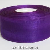 Лента органза 4,0 см, фиолетовый темный