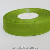 Лента органза 2,0 см, хаки светлый