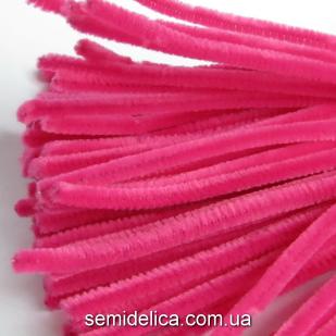Проволока синельная пушистая малиновая