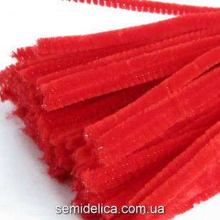 Проволока синельная пушистая красная
