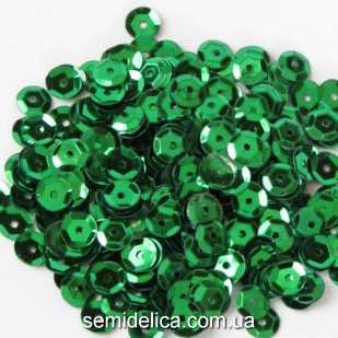 Пайетки 6 мм, зеленый