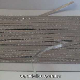 Тесьма - шнур 0,5 см, серебро